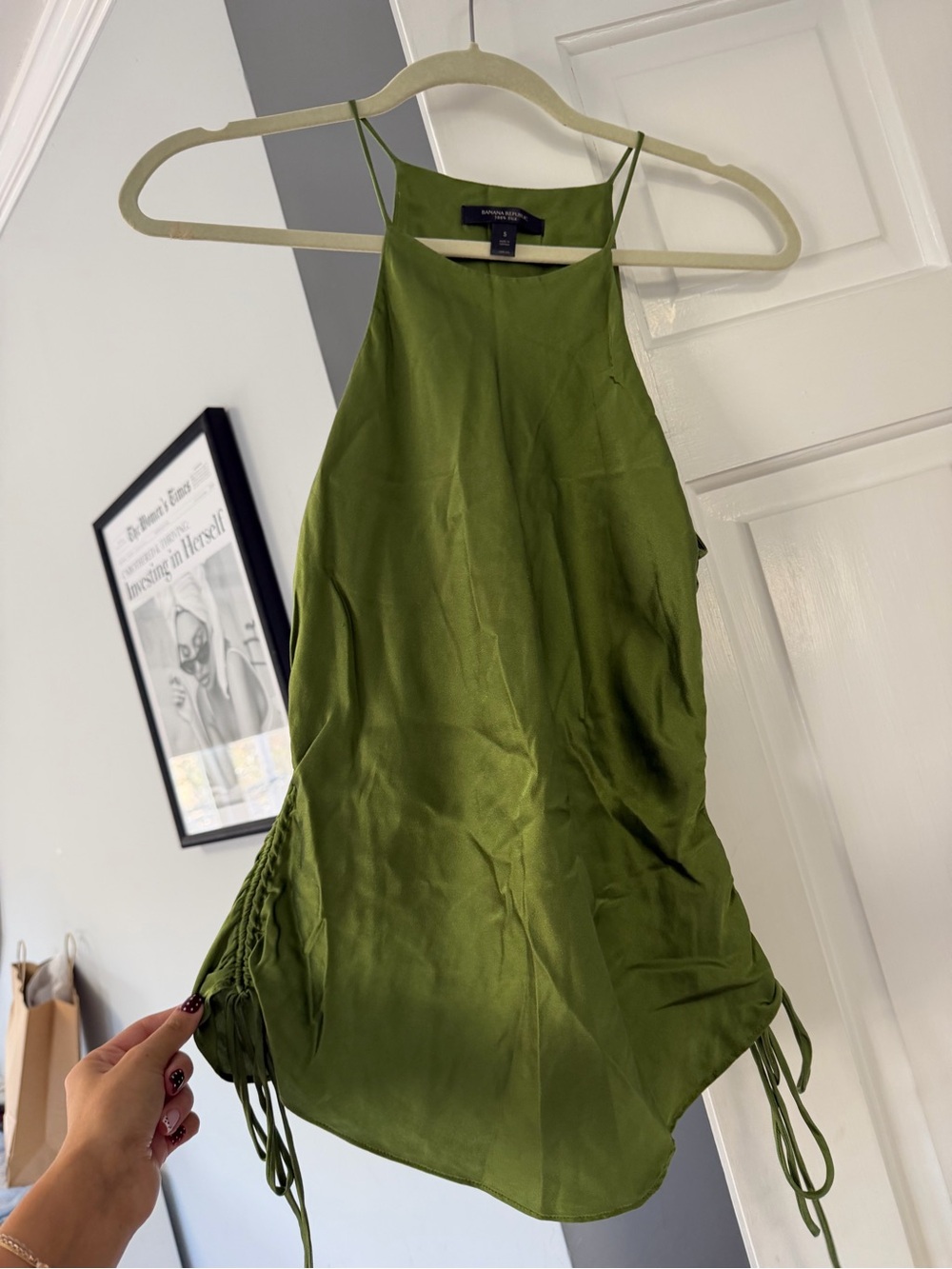 Green Halter Cami Top by banana republic